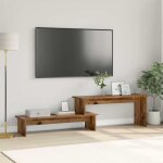 Ensemble meuble tv montage mural bois ancien 180 x 30 x 43 cm, marron, 875128