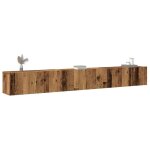 Ensemble de meuble tv mural 3 pcs - banc tv - meuble tl vieux bois bois d'ingnierie 997273