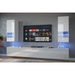 Ensemble meuble tv next 21 an21 - 18w - hg2 - 1b blanc brillant 249 cm