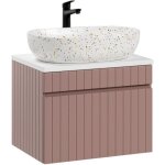 Ensemble meuble vasque à poser - 60 cm - emblematic rose - livraison gratuite Ensemble meuble vasque à poser - 60 cm - emblematic rose - livraison gratuite