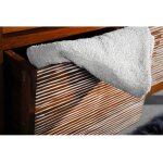 Saniteck - ensemble meuble vasque salle de bain 85 cm en bois teck new savanah avec miroir taille - meuble ...