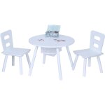 Ensemble de mobilier pour enfants relaxdays, table avec 2 chaises, rangement, pour gar�ons et filles, ...