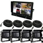 Ensemble de moniteur ahd 10'', 4 cam�ras quad 720p, c�bles