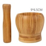 Ensemble de mortier et pilon en bois - petit pilon et mortier id�al pour broyer les �pices, les herbes ...