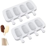 Parkside - ensemble de moules  glaces, 2 pice, moule  glaces en silicone  4 cavits, moule  gteau ...