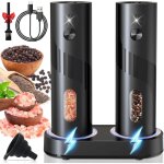 Ensemble de moulin  poivre lectrique, lot de 2 moulins  sel et poivre lectriques, salieres et poivrieres ...