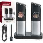 Ensemble de moulin à poivre Électrique à gravité moulins à sel rechargeables avec double base de charge, ... Ensemble de moulin à poivre Électrique à gravité moulins à sel rechargeables avec double base de charge, ...