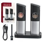 Ensemble de moulin à poivre Électrique à gravité moulins à sel rechargeables avec double base de charge, ... Ensemble de moulin à poivre Électrique à gravité moulins à sel rechargeables avec double base de charge, ...