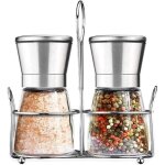 Ensemble de moulin � poivre et � sel de cuisine, moulin � poivre, moulin � sel, herbes et �pices � mouture ...