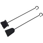 Ensemble de nettoyage pour chemin�e relaxdays, 2 pi�ces, pelle � cendres et balayette, accessoires de ...