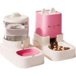 Ensemble nourriture / eau 2 gamelles : 2, 2 l + 1, 8 l, rose