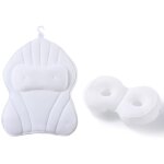Ensemble oreiller et coussin de bain pour baignoire, coussin appui - t�te en maille a�r�e 3d pour le ...