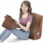 Costway - ensemble d'oreillers multifonctionnel, oreiller de lecture avec support pour tablette, 2 poches ...
