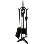 Oxeo - ensemble outils de chemine acier forg - support d'outils pince  feu pelle brosse tisonnier