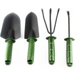 Ensemble d'outils de jardin : pelle, petite pelle, r�teau, griffe pour plantes succulentes en pot. 4 ...