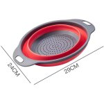 Ensemble de passoires pliables, passoire ronde pliable en silicone avec poigne en plastique, passoire ...