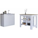 Tuhome concept - ensemble phoenix de cuisine, lot de cuisine + meuble de cuisine avec vier