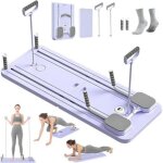 Ensemble pilates reformer 4 en 1 avec appareil de pilates, rouleau abdominal pour pompes (6 pi�ces) et ...