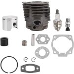Ensemble de piston de cylindre 46mm cylindre à piston w / joint kit compatible avec husqvarna 50, 51, ... Ensemble de piston de cylindre 46mm cylindre à piston w / joint kit compatible avec husqvarna 50, 51, ...