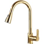 Ensemble plomberie cuisine dor� cuivre robinet 360� rotation mixte eau chaude froide montage facile maison ...