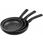 Lot de 3 po�les � frire en marbre kinghoff kh - 1562