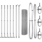 Ensemble de poteaux de cl�ture kit de 2 acier galvanis� 10 x 0, 5 m cfw1776160