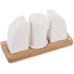 Ensemble sali�re et poivri�re avec support pour �pices