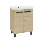 Ensemble salle de bain : meuble vasque 80x60 + robinet, siphon, bouchon clic - clac bonita Ensemble salle de bain : meuble vasque 80x60 + robinet, siphon, bouchon clic - clac bonita