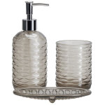 Ensemble de salle de bain node, distributeur, gobelet � brosses � dents et porte - savon, 3 �l�ments