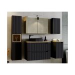 Azura home design - ensemble de salle de bain nova noir - 1 vasque, 1 colonne
