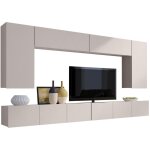 Mobilier1 ? ensemble de salon modulable 6 pi�ces ? mat�riau stratifi� ? couleur cachemire ? m�canisme ...