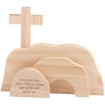 Ensemble de sc�nes de r�surrection de p�ques d�corations de sc�ne de nativit� de j�sus en bois religieux ...