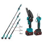 Ensemble secateur electrique sur perche et trononneuse  perche tlescopique, perche tlescopique rglable ...
