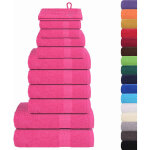 Ensemble de serviettes 12 pcs rose 360 g / m� 100% coton vidaxl
