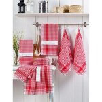 Ensemble de serviettes de toilette 10 pieces potikareli - rouge 88648679 88648679 88648679 88648679