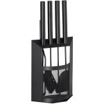 Ensemble serviteur de chemin�e 5 pi�ces acier accessoire pelle balai support tisonnier pince, vintage, ...