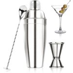 Ensemble shaker  cocktails - ensemble shaker  martini avec passoire, shaker en acier inoxydable, mlangeur ...