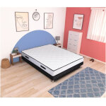 Ensemble sommier et matelas - paris - 140 x 190 - ressorts - sommier a lattes