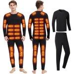 Ensemble de sous - vtements thermiques chauffants pour homme et femme chargement usb 42 zones intelligent, ...