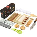 Ensemble de sushis 24 pi�ces - kit de sushis pour d�butants - moule � sushis pour la maison - cylindre ...
