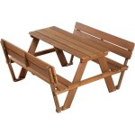 Ensemble de table et bancs avec dossier picnic for 4 outdoor + 4 places - bois massif r�sistant aux intemp�rie ...