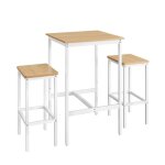 Vasagle - ensemble table de bar avec tabourets, table � manger avec 2 chaises, chaises de bar 30 x 40 ...