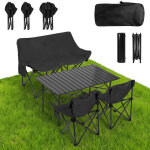 Ensemble table et chaises - 3 chaises pliantes et 1 table pliante, id�al pour le camping et les loisirs ...