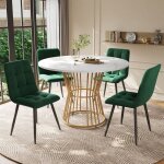 Ensemble table et chaises (5 pices) avec table  manger et 4 chaises, table de cuisine ronde et pieds ...