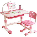 Ensemble table et chaises pour enfants avec table et chaise r�glables en hauteur, pupitre de lecture ...