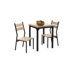 Ensemble table de cuisine avec 2 chaises, mobilier de salle  manger compact, table industrielle mdf ...