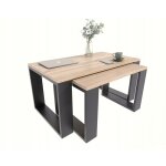 Ensemble de tables extensibles loft table basse westa sonoma black
