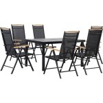 Outsunny - ensemble table de jardin 6 personnes - chaises pliables inclinables accoudoirs - alu textilène ... Outsunny - ensemble table de jardin 6 personnes - chaises pliables inclinables accoudoirs - alu textilène ...