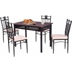 Relax4life - ensemble table à manger et 4 chaises rembourrées, pour 4 personnes, table rectangulaire ... Relax4life - ensemble table à manger et 4 chaises rembourrées, pour 4 personnes, table rectangulaire ...
