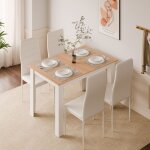 Ensemble table  manger avec 4 chaises, table salle  manger et chaises pour cuisine, salon, 120lx90px75h ...